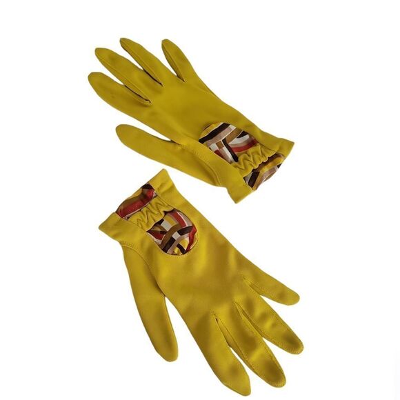 Glamour Glove Corp Mustard Yellow Ladies Church Gloves One Size - Picture 2 of 6